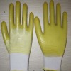 yellow PVC coated working gloves PG1511-11