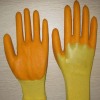 yellow PVC coated safety gloves PG1511-14