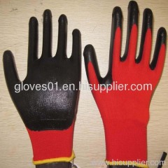 black nitrile coated working gloves NG1501-8