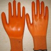 yellow PVC coated working gloves PG1511-8