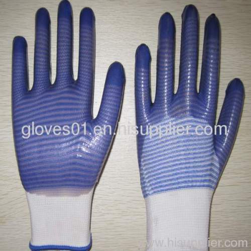 blue PVC coated working gloves PG1511-12