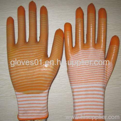 yellow PVC coated working gloves PG1511-13