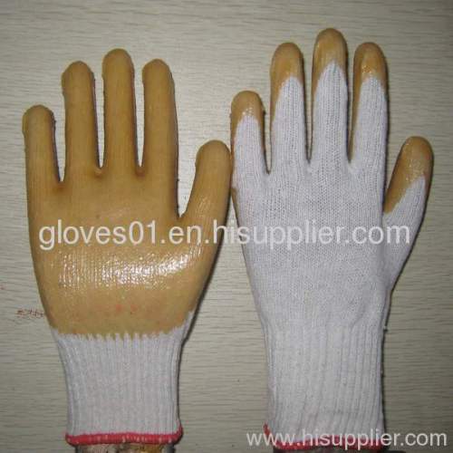 white PVC coated working gloves PG1514-1