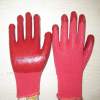 red PVC coated working gloves PG1514-3
