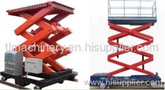 Track walk type hydraulic lifting platform