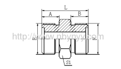 1E METRIC MALE O-RING HYDRAULIC ADAPTER FITTING ELBOW PIPE FITTING