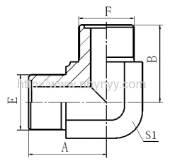 90° METRIC MALE O-RING HYDRAULIC ADAPTER FITTING ELBOW PIPE