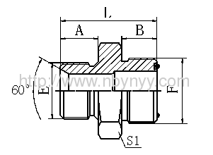 1BF BSP MALE 60° SEAT/ORFS MALE HYDRAULIC ADAPTER FITTING ELBOW PIPE FITTING