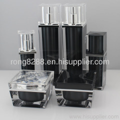 Square Vacuum pump bottles and acrylic cream jars