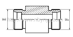 STRAIGHT BULKHEAD HYDRAULIC ADAPTER ELBOW PIPE FITTING