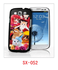 cats picture Samsung Galaxy S3 3d case,pc case rubber costed,multiple colors available