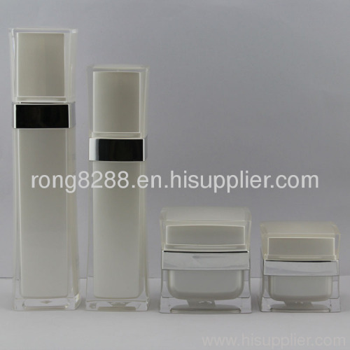 Square acrylic cream jars