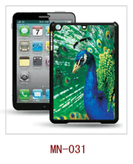 Peacock picture iPad Mini case with 3d picture,pc case rubber coated,3d picture.