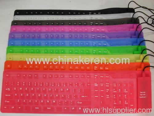 USB flexible silicone clavier