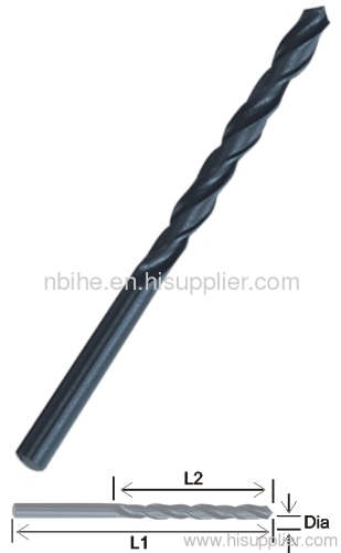 HSS STRAIGHT SHANK TWIST DRILL BIT DIN338 BLACK OXIDE