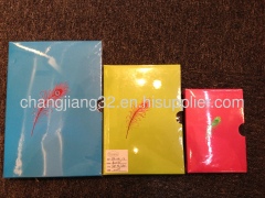 Neon paper notebook in box