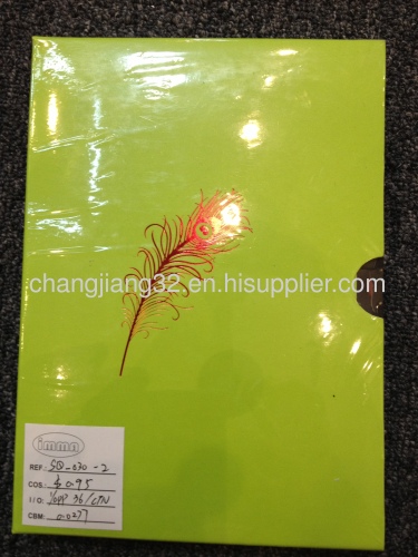 Fluorescent paper notebook in box