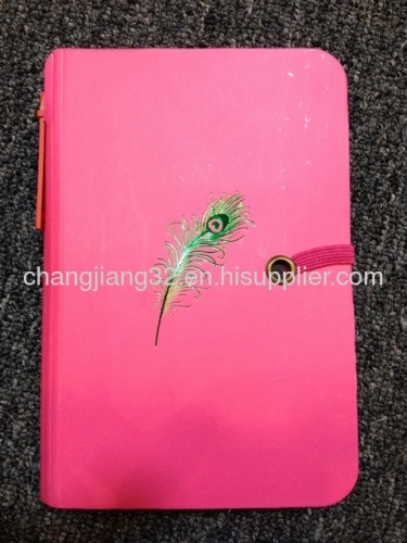 Fluorescent paper notebook with pen