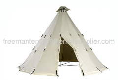 white 10 person camping teepee tent