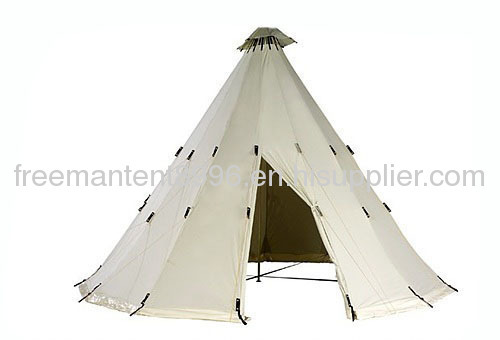 400x400x280cm white camping teepee tent
