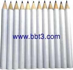 3.5 inch wooden white HB pencil