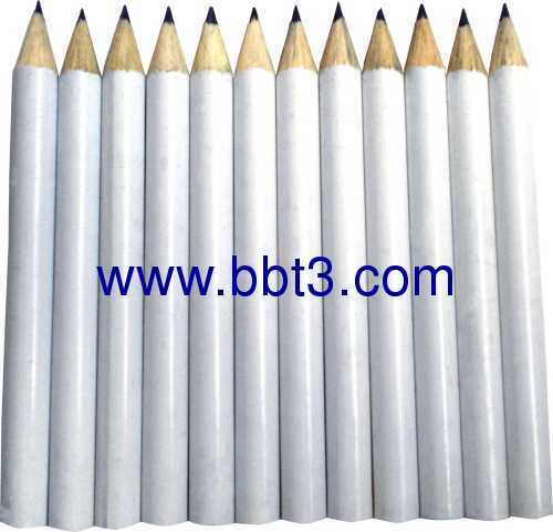 3.5 inch wooden white HB pencil