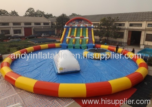 2013 hot selling Inflatable water park items with big pool