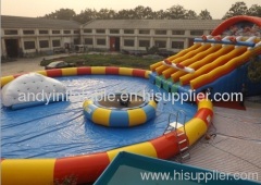 2013 hot selling Inflatable water park items with big pool