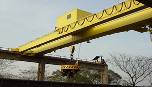 QC type double girder magnet overhead crane