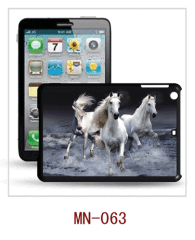 horse picture 3d case with horse picture for ipad mini,pc case with rubber coating,3d picture,multiple color available