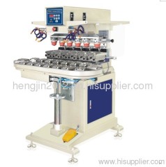 High speed of 6 colors pad printer with conveyor