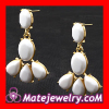 Fashion White Resin Kate Spade Plaza Athenee Chandelier Earrings