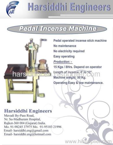 pedal opeating agarbatti machine