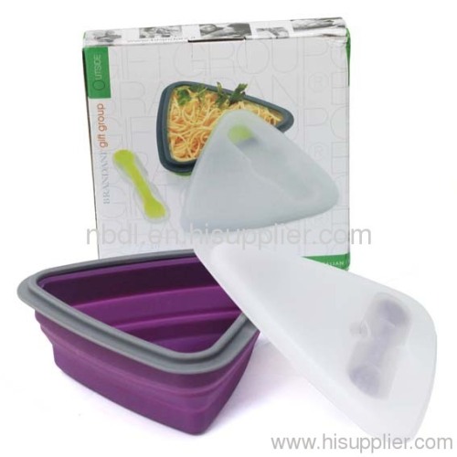 Triangular folding lunch box