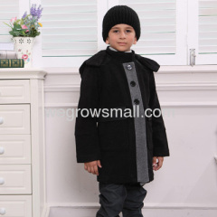 grey black kids' autumn coat boys winter coat top wear
