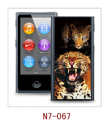 leopard picture iPod nano 7 3d case,pc case rubber coated,with 3d picture