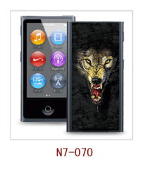 Wolf picture iPod nano 7 3d case,pc case rubber coated,multiple colors available