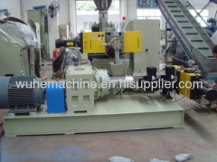 Double stage granules extrusion machine