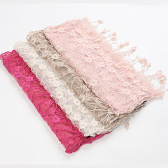 Fashion European Cotton Pashmina Tassel Lace Scarves Wholesale For Women