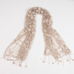 Fashion European Cotton Pashmina Tassel Lace Scarves Wholesale For Women