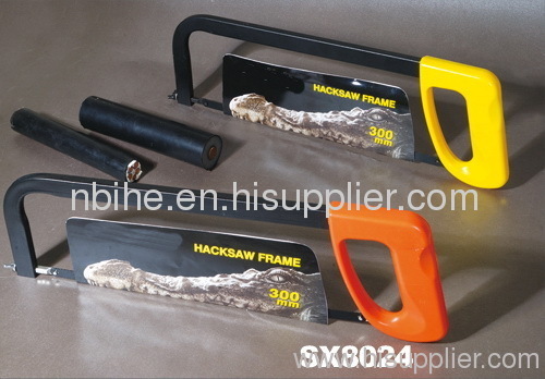 Hand square tubular hacksaw frame woth plastic handle