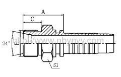 10412 METRIC MALE 24° CONE SEAT L.T. DIN3853 HYDRAULIC HOSE FITTING PIPE FITTING COUPLING CONNECTER