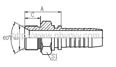 METRIC MALE HYDRAULIC HOSE FITTING PIPE CONNECTER COUPLING