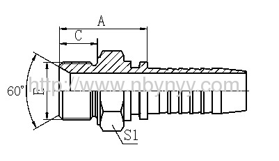 METRIC MALE HYDRAULIC HOSE FITTING PIPE CONNECTER COUPLING