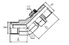 1BG4-OG 45° ELBOW BSP MALE 60° SEAT / BSP MALE O-RING HYDRAULIC ADAPTER FITTING PIPE FITTING COUPLING