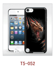 dinosaur picture 3d case for ipod touch5 use, case with 3d picture, pc case rubber coated, water resistant,