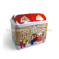 Christmas Santa Collection, Holiday gift box, decorative tins, Christmas house tin