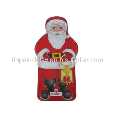 Santa christmas tin case;Christmas tin; Christmas candy box