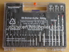 300 pcs combination drill set with wall plug