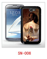 art picture Samsung galaxy note2 3d case,pc case rubber coating, with 3d picture, multiple colors available